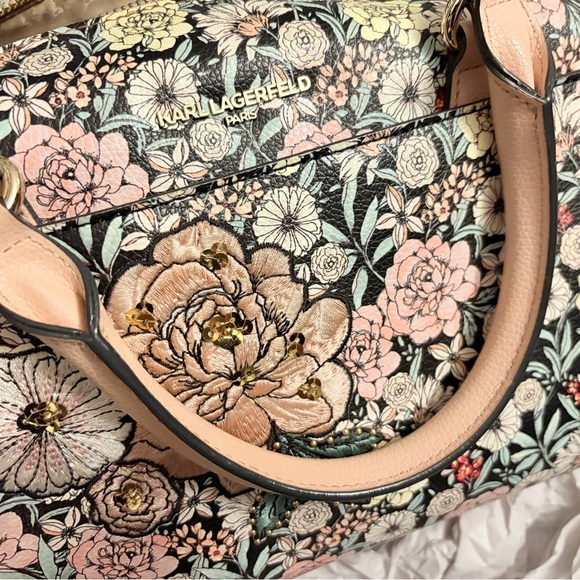 Karl Lagerfield Floral Patterned Women's Bag - Picture 7 of 8
